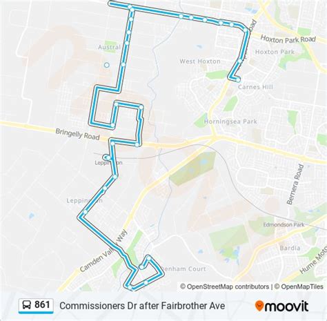 861 bus timetable